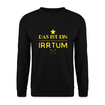 irren ist menschlich - Unisex Pullover - Schwarz - Vorne - Alina (178cm) & Michal (187cm)