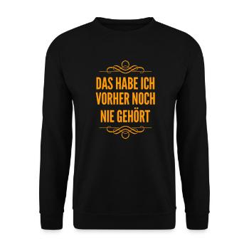 das kennt doch keiner - Unisex Pullover - Schwarz - Vorne - Alina (178cm) & Michal (187cm)