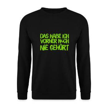 das ist mir neu - Unisex Pullover - Schwarz - Vorne - Alina (178cm) & Michal (187cm)