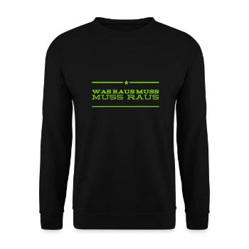 es will jetzt raus - Unisex Pullover - Schwarz - Vorne - Alina (178cm) & Michal (187cm)