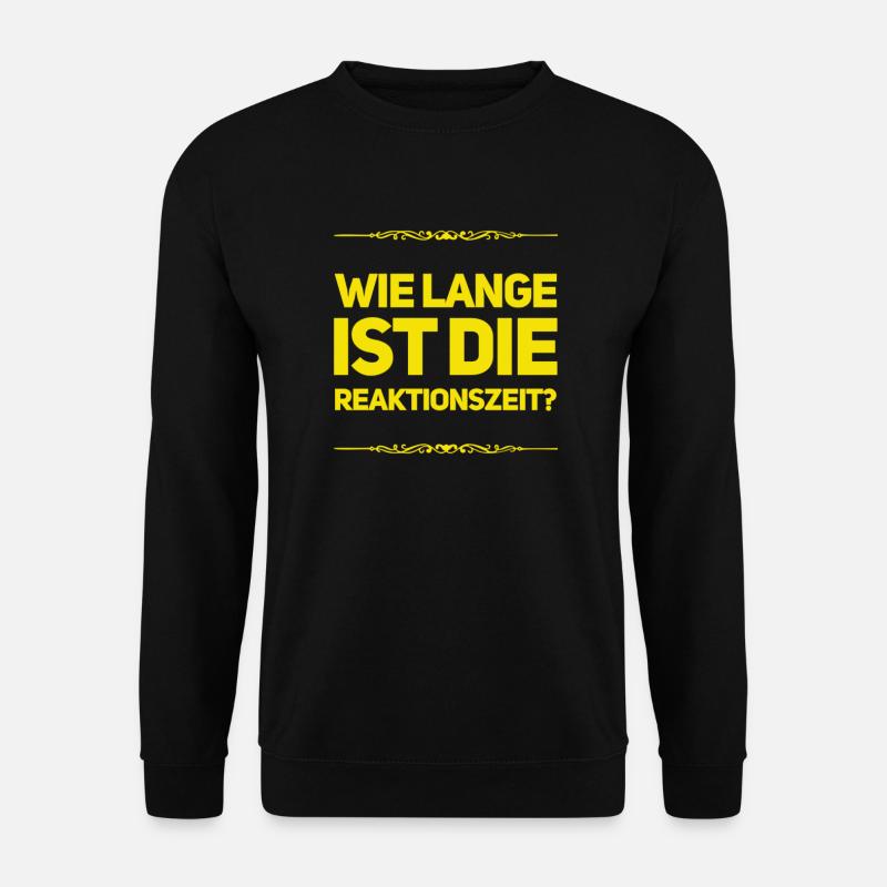 Reaktionszeit - Unisex Pullover - Schwarz