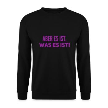ich bleibe entspannt - Unisex Pullover - Schwarz - Vorne - Alina (178cm) & Michal (187cm)