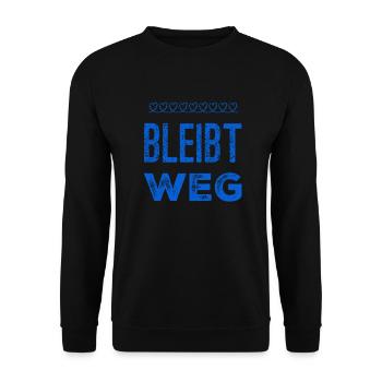 kommt nicht näher - Unisex Pullover - Schwarz - Vorne - Alina (178cm) & Michal (187cm)