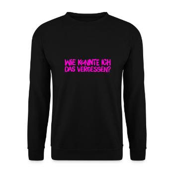 ich bin so vergesslich - Unisex Pullover - Schwarz - Vorne - Alina (178cm) & Michal (187cm)