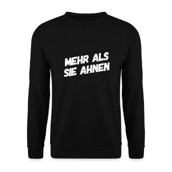 in mir steckt eine Menge mehr - Unisex Pullover - Schwarz - Vorne - Alina (178cm) & Michal (187cm)