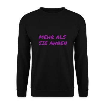 ich bin eine Überraschung - Unisex Pullover - Schwarz - Vorne - Alina (178cm) & Michal (187cm)