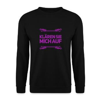 ich bin ganz Ohr - Unisex Pullover - Schwarz - Vorne - Alina (178cm) & Michal (187cm)