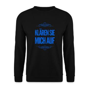 aufklären - Unisex Pullover - Schwarz - Vorne - Alina (178cm) & Michal (187cm)