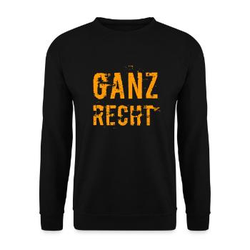 ganz recht so - Unisex Pullover - Schwarz - Vorne - Alina (178cm) & Michal (187cm)