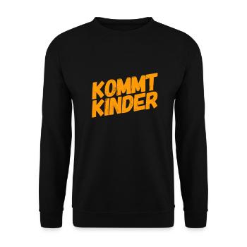 kommt Kinder - Unisex Pullover - Schwarz - Vorne - Alina (178cm) & Michal (187cm)