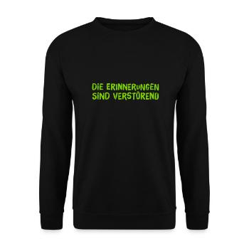 magere Erinnerungen - Unisex Pullover - Schwarz - Vorne - Alina (178cm) & Michal (187cm)