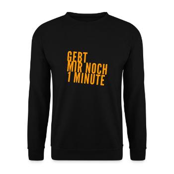 es wird ein wenig später - Unisex Pullover - Schwarz - Vorne - Alina (178cm) & Michal (187cm)