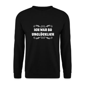 ich bin jetzt glücklich - Unisex Pullover - Schwarz - Vorne - Alina (178cm) & Michal (187cm)