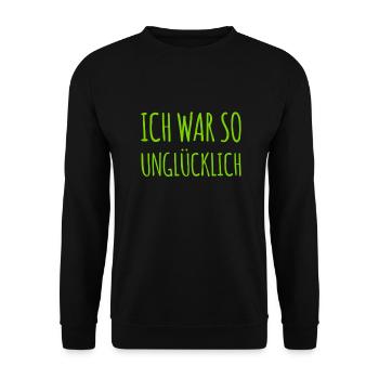 heute bin ich glückich - Unisex Pullover - Schwarz - Vorne - Alina (178cm) & Michal (187cm)