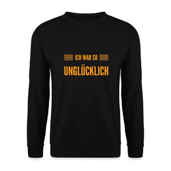 einfach nur glücklich - Unisex Pullover - Schwarz - Vorne - Alina (178cm) & Michal (187cm)