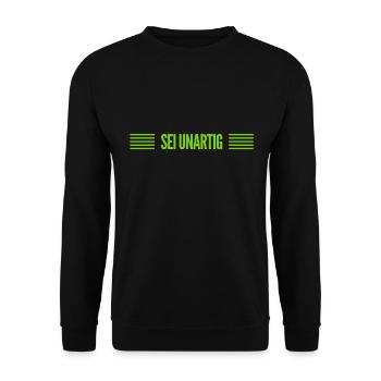 sei unartig - Unisex Pullover - Schwarz - Vorne - Alina (178cm) & Michal (187cm)