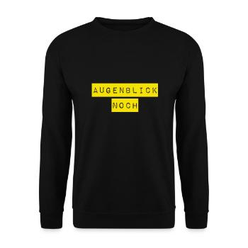 einen Moment - Unisex Pullover - Schwarz - Vorne - Alina (178cm) & Michal (187cm)