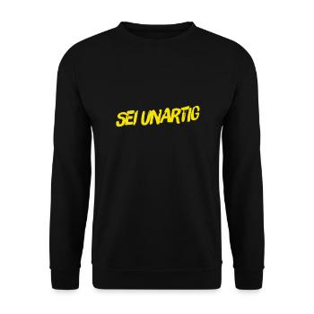 ich mag es unartig - Unisex Pullover - Schwarz - Vorne - Alina (178cm) & Michal (187cm)