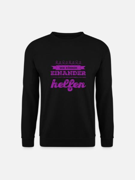 helfen wir uns - Unisex Pullover - Schwarz