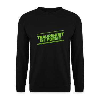 ich mag Trauer - Unisex Pullover - Schwarz - Vorne - Alina (178cm) & Michal (187cm)