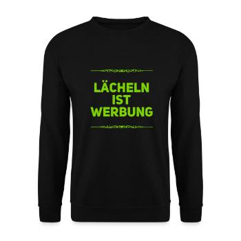 lächeln ist genial - Unisex Pullover - Schwarz - Vorne - Alina (178cm) & Michal (187cm)