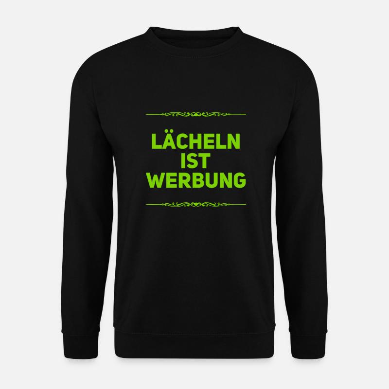 lächeln ist genial - Unisex Pullover - Schwarz