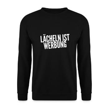 lächeln ist großartig - Unisex Pullover - Schwarz - Vorne - Alina (178cm) & Michal (187cm)