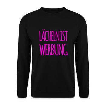 lächeln ist spitze - Unisex Pullover - Schwarz - Vorne - Alina (178cm) & Michal (187cm)