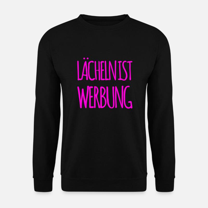 lächeln ist spitze - Unisex Pullover - Schwarz