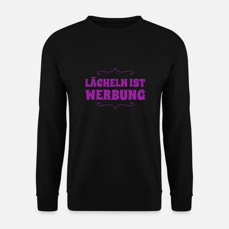 lächeln ist wundervoll - Unisex Pullover - Schwarz