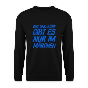 ich glaube nicht an Märchen - Unisex Pullover - Schwarz - Vorne - Alina (178cm) & Michal (187cm)
