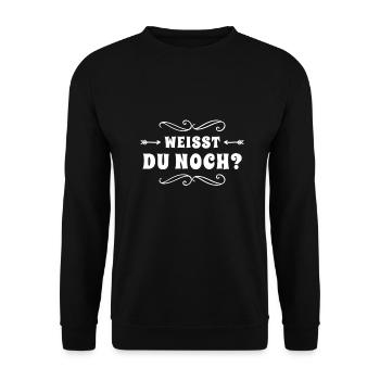 das haben wir gemeinsam erlebt - Unisex Pullover - Schwarz - Vorne - Alina (178cm) & Michal (187cm)