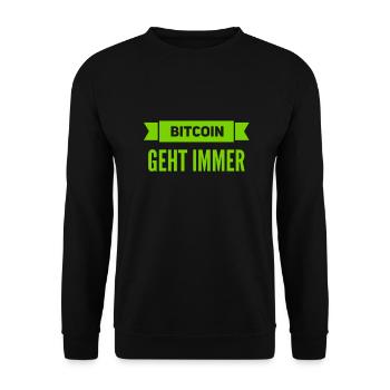 Bitcoin ist fantastisch - Unisex Pullover - Schwarz - Vorne - Alina (178cm) & Michal (187cm)