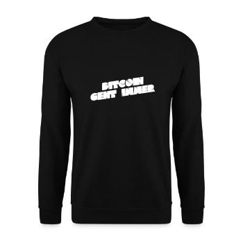 Bitcoin ist wundervoll - Unisex Pullover - Schwarz - Vorne - Alina (178cm) & Michal (187cm)