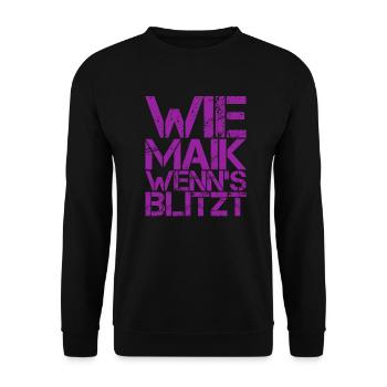 ich bin wie Maik - Unisex Pullover - Schwarz - Vorne - Alina (178cm) & Michal (187cm)