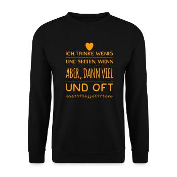Trinkgewohnheiten - Unisex Pullover - Schwarz - Vorne - Alina (178cm) & Michal (187cm)