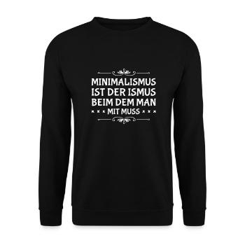Minimalismus ist genial - Unisex Pullover - Schwarz - Vorne - Alina (178cm) & Michal (187cm)