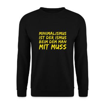 Minimalismus ist toll - Unisex Pullover - Schwarz - Vorne - Alina (178cm) & Michal (187cm)