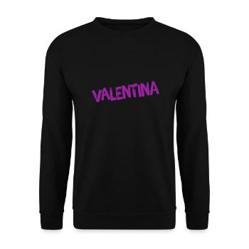 so sieht eine Valentina aus - Unisex Pullover - Schwarz - Vorne - Alina (178cm) & Michal (187cm)