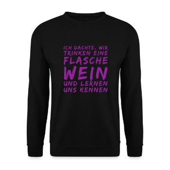 ich möchte dich kennenlernen - Unisex Pullover - Schwarz - Vorne - Alina (178cm) & Michal (187cm)