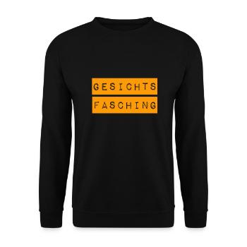 ich liebe Gesichtsfasching - Unisex Pullover - Schwarz - Vorne - Alina (178cm) & Michal (187cm)