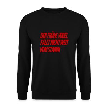 über Vögel und Stämme - Unisex Pullover - Schwarz - Vorne - Alina (178cm) & Michal (187cm)