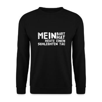 mein Bart und ich - Unisex Pullover - Schwarz - Vorne - Alina (178cm) & Michal (187cm)