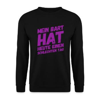 wilder Bart - Unisex Pullover - Schwarz - Vorne - Alina (178cm) & Michal (187cm)