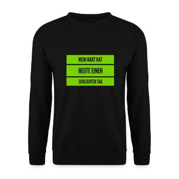 Bartpflege - Unisex Pullover - Schwarz - Vorne - Alina (178cm) & Michal (187cm)