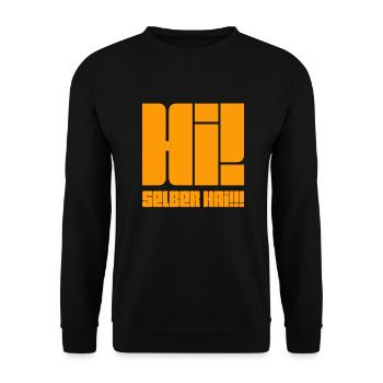 selber Hai - Unisex Pullover - Schwarz - Vorne - Alina (178cm) & Michal (187cm)