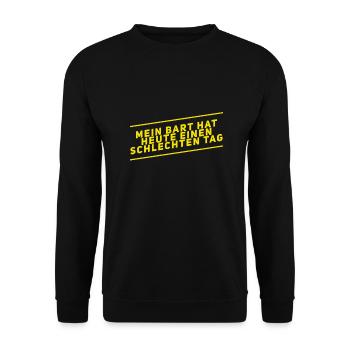 ich und mein Bart - Unisex Pullover - Schwarz - Vorne - Alina (178cm) & Michal (187cm)