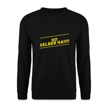 es gibt viele Haie - Unisex Pullover - Schwarz - Vorne - Alina (178cm) & Michal (187cm)