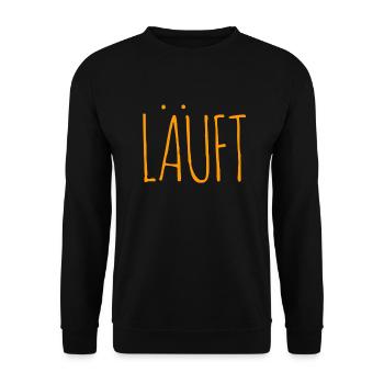 läuft - Unisex Pullover - Schwarz - Vorne - Alina (178cm) & Michal (187cm)