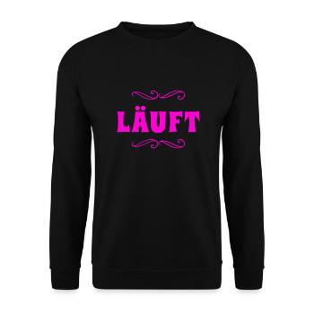 es geht voran - Unisex Pullover - Schwarz - Vorne - Alina (178cm) & Michal (187cm)
